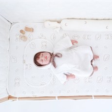아이레빗 유아용 아이스론 양면 쿨매트 벨라 호환, 화이트토끼, 1개