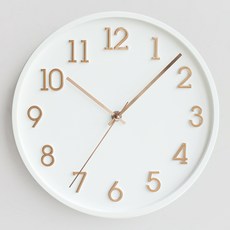 MJK 280 Deco Shine 掛鐘, 白金色