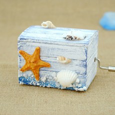 地中海系列音樂盒 海星, 白+藍