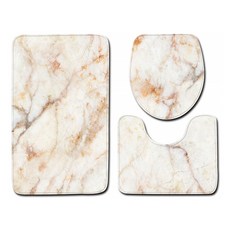 다온홈 대리석패턴 논슬립 욕실매트 3종 세트 50 x 80 cm, 옐로우, 1세트