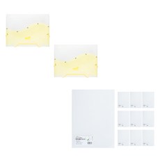 ECO Chungwoon X型綁帶文件夾 A4 2頁 + PP名片L型夾 A4 10入, 黃色(文件夾), 透明(L型夾), 1套