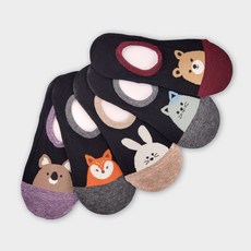 color match 女性動物園隱形襪5件組