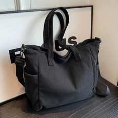 연이랜드 여성용 코듀로이 심플 쇼퍼백