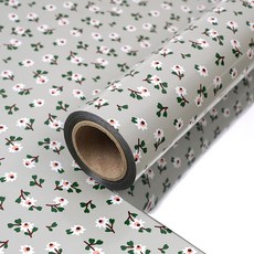 迷你花朵塑膠鍍膜包裝紙捲 中 37.5cm x 17m, 灰色, 1個