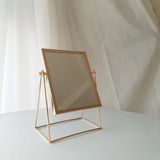 로즈골드 프레임 화장대 사각 탁상거울