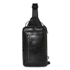 CAPACCI 男士皮革斜背包 YB_CCI19003, 黑色