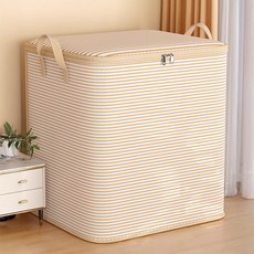 日常Point 大容量衣物棉被收納保管箱 140L, 1個, 米色
