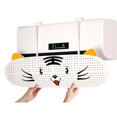 DS 簡易懸掛卡通冷氣擋風板 導風板, 白色貓咪