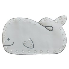 小鯨魚防滑墊, 灰色的, 1個