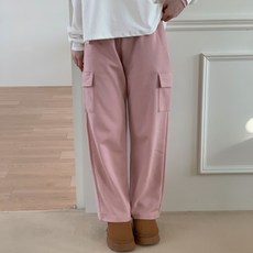 Lalaon 女款特殊雙面棉寬版工裝運動束腰長褲 TSP2839