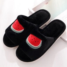 柔軟可愛客廳保暖室內拖鞋, 西瓜, 255