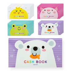 misoro 1000 零用錢記帳本 2137 4款 x 5入組, 小雞, 豬, 青蛙, 熊, 1個