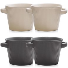 Rara Home 拉麵碗2件組, 深灰色,米色, 2套