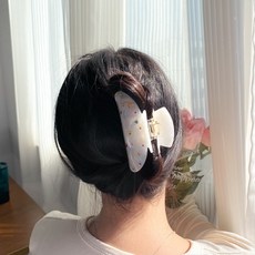 비비뮤아 레인보우 큐빅 레트로 헤어집게핀 HR915