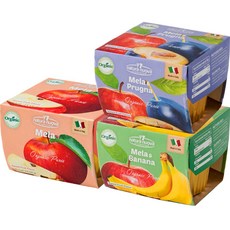 natura nuova 水果泥組合 3入組, 蘋果口味+蘋果李子口味+蘋果香蕉口味, 1組