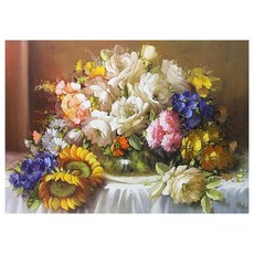 KMELLIE 3D畫框型方形寶石十字繡 DIY 50 x 40 cm, 愛的香氣, 1個