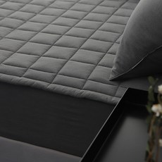 타카타카 스누즈 순면 60수 나염 사계절 고정 밴딩 침대 패드, 다크그레이