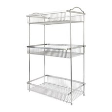 엠에스리빙 다용도 사각 선반, 스텐, 3단