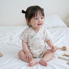 Bebeniz 新生兒純棉印花短袖連身衣