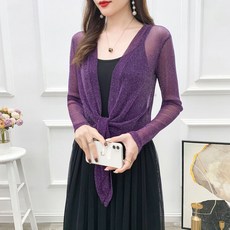 마더브띠 여성용 시스루 숄 가디건