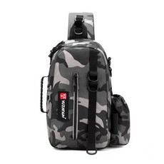 Focus Fishing 多用途生活防水釣魚斜背包, 灰色