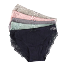 쉬슬리크 여성용 통기성 레이스 스판 팬티 5종 세트 MD726
