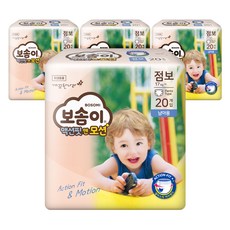보솜이 액션핏앤모션 팬티형 기저귀 남아용, 점보형(2XL), 80매