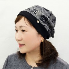 JJNINE 花朵毛線頭巾帽 GSW002