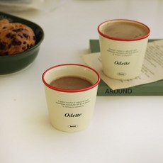 Iwooa Odette 字母陶瓷小杯 120ml, 象牙白, 2個