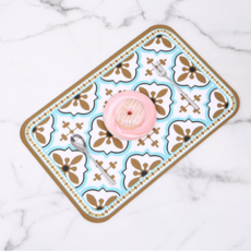 북유럽 고급 테이블 사각 매트, 빈티지 골드, 1개, 1인(45 x 30 cm)