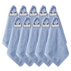 30支棉交通工具刺繡掛耳毛巾, 10個, 藍色警車