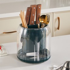 몬드스팟 대용량 물빠짐 칼 가위 식기 보관 주방 수저통 ONE SIZE YY57233, 그린, 1개