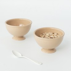 ROUND N FLAT Roco Living 簡約圓形優格碗, 穀物, 2個