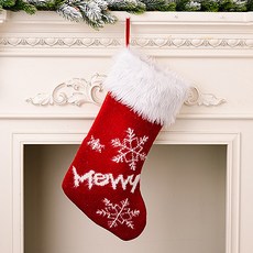 柔軟感覺的聖誕刺繡禮物襪子裝飾口袋, 快活