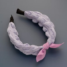 핸날 여아용 링클 푸들 반다나 머리띠