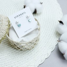 兒童設計耳環 2款 2入