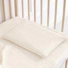 MISO NATURE 嬰幼兒用舒眠純棉雙面枕, 象牙白, 1個