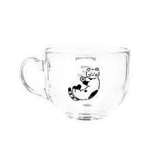 ROMANE 小動物圖案玻璃麥片杯, 1個, Rangie