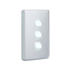 legrand 復古復古設計 Excel 1ro / 3ro 組合 3 爪開關金屬銀色, 1個