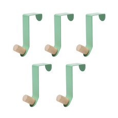 Solum 單色門用掛鉤, 5個, 綠色