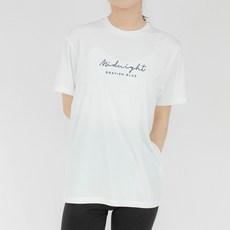 험블스튜디오 여성용 냉감 통기성 미드나잇 레터링 스포츠 쿨 반팔티 IMUD_84_300