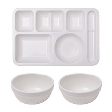 식판의고수 미니 한식 식판 + 미니 한식볼 2p 세트, 퓨어 화이트, 1세트