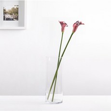 圓筒玻璃花瓶, 透明