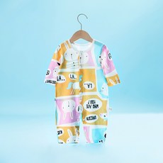 베베니즈 유아용 큐트패턴 풀스냅 우주복