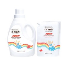 IVLY NATURE 嬰幼兒纖維柔軟精 蓮花香 正裝 1.8L + 補充包 1.2L 組合, 1套