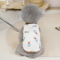 PASTEL PET 寵物Buddy無袖T恤, 小熊, 1個