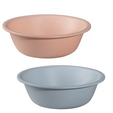MONACO OLIVE La Pastel 圓形臉盆 2件組 大型, 天空藍, 粉紅色, 1套