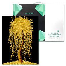 TUCO.B 藝術鑽石畫DIY套組 30 x 40 cm, 黃金富貴樹(D30-35), 1套