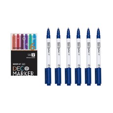 monAmi Deco Marker XF 463 6色金屬 + 普魯士藍 6入組, 1套
