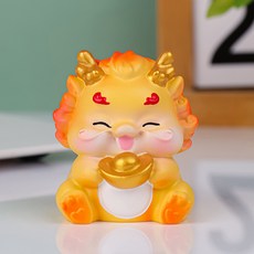 Homeflow 12生肖 十二支 桌上型 汽車 家居裝飾 生肖動物公仔 裝飾品, 龍